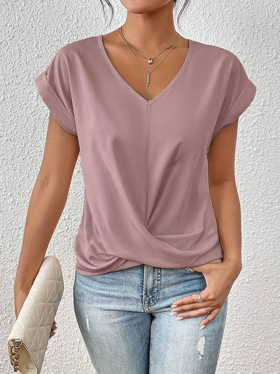 Leilani™ - Elegant Women's Short Sleeve Top