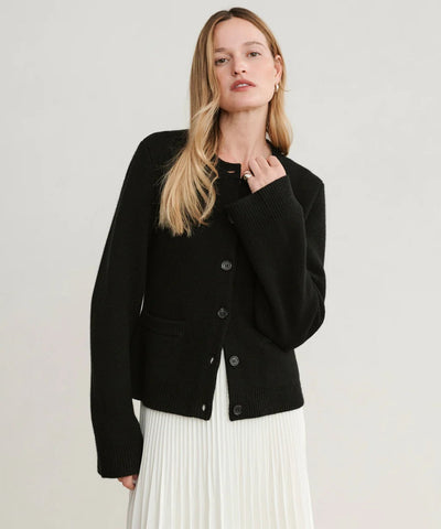 Margery™ | Elegant wool cardigan with button placket